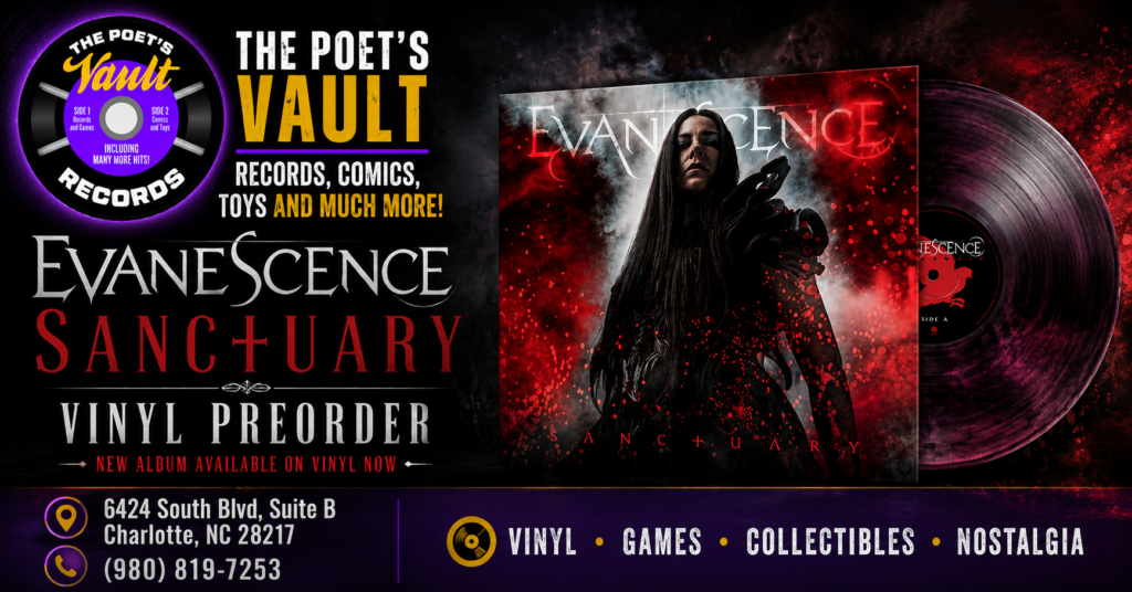 Evanescence Sanctuary vinyl preorder featuring album artwork and colored LP edition
